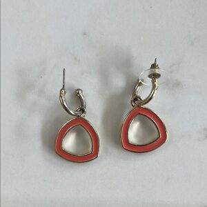 Elegant Gold and coral  Earrings